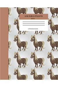 Wide Ruled Horse Notebook Composition Book