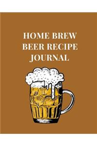 Home Brew Beer Recipe Journal