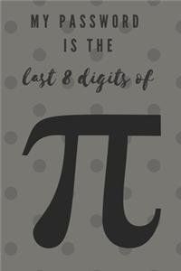 My password is the last 8 digits of pi
