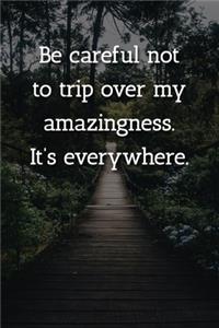 Be careful not to trip over my amazingness. It's everywhere. Notebook