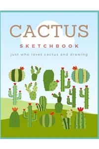 Baby Blue Pastel Color Cactus Sketchbook
