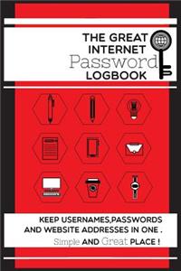 Internet Password Log Book