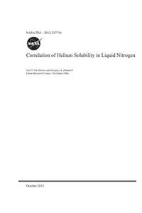 Correlation of Helium Solubility in Liquid Nitrogen