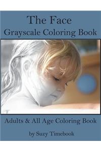 The Faces Grayscale Coloring Book