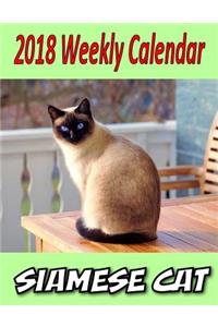 2018 Weekly Calendar Siamese Cat