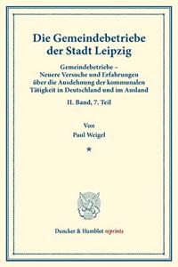 Die Gemeindebetriebe Der Stadt Leipzig