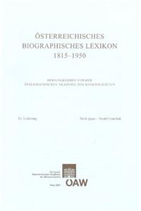 Osterreichisches Biographisches Lexikon 1815-1950, 61. Lieferung