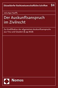 Der Auskunftsanspruch Im Zivilrecht