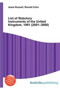 List of Statutory Instruments of the United Kingdom, 1991 (2001-3000)
