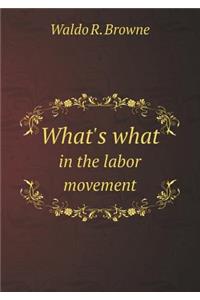What's What in the Labor Movement