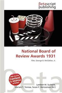 National Board of Review Awards 1931