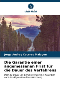 Die Garantie einer angemessenen Frist für die Dauer des Verfahrens
