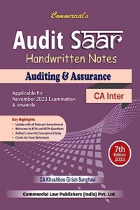 Audit Saar (Auditing & Assurance) CA Inter [Paperback] CA Khushboo Girish Sanghavi