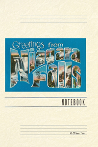 Vintage Lined Notebook Greetings from Niagara Falls