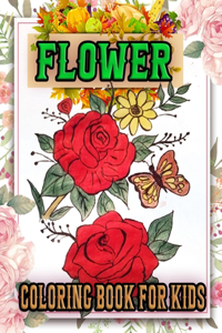 Flower coloring book for kids