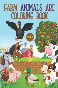 Farm Animals ABC Coloring Book