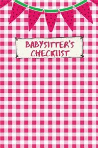 Babysitter's Checklist