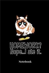 Homework Nope I Ate It Notebook