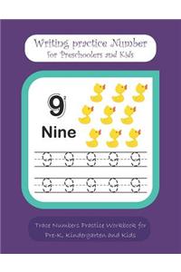 Writing practice Number for Preschoolers and Kids
