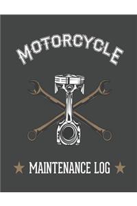 Piston and Wrench Motorcycle Maintenance Log