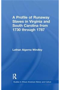 A Profile of Runaway Slaves in Virginia and South Carolina from 1730 through 1787