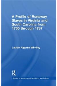 Profile of Runaway Slaves in Virginia and South Carolina from 1730 Through 1787