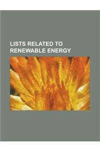 Lists Related to Renewable Energy