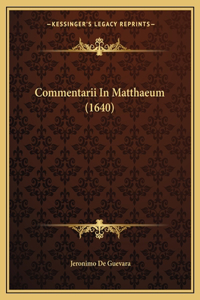 Commentarii In Matthaeum (1640)