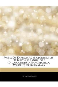 Articles on Fauna of Karnataka, Including