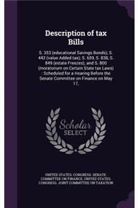 Description of Tax Bills