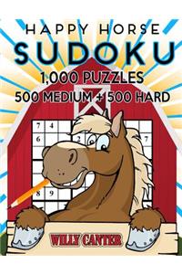 Happy Horse Sudoku 1,000 Puzzles, 500 Medium and 500 Hard