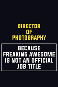 Director of Photography Because Freaking Awesome Is Not An Official Job Title