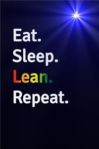 Eat Sleep Lean Repeat Journal - Notebook