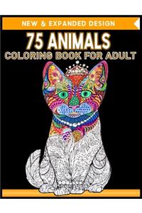 75 Animals Coloring Book for Adult