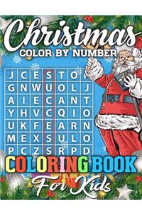 Christmas Color By Number Coloring Book for Kids