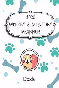 2020 Doxle Planner: Weekly & Monthly with Password list, Journal calendar for Doxle owner: 2020 Planner /Journal Gift,134 pages, 8.5x11, Soft cover, Mate Finish