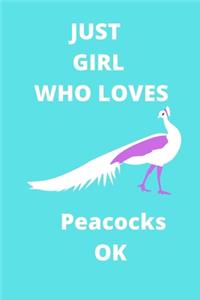 just girl who loves peacocks OK gratitude journal