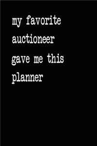 My Favorite Auctioneer Gave Me This Planner