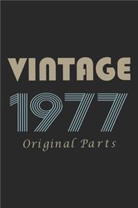 Retro Birthday - Vintage 1977 Notebook Original Parts Gift