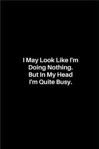 I May Look Like I'm Doing Nothing But in My Head I'm Quite Busy