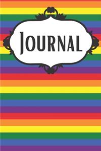 Rainbow Stripes Journal