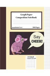 Graph Composition Notebook 5 Squares per inch 5x5 Quad Ruled 5 to 1 100 Sheets