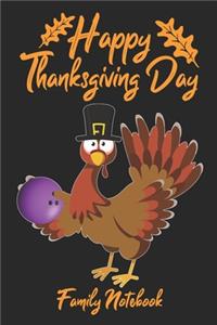 Happy Thanksgiving Day Family Notebook