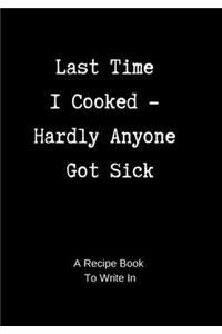 Recipe Book to Write In