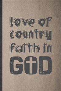 Love of Country Faith in God