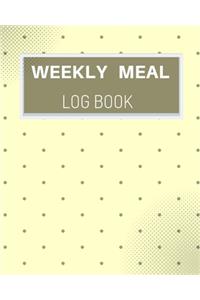 weekly meal log book: Meal Prep Planner And Grocery List Weeks of Menu Planning Pages with Weekly Shopping List - Food Calendar - Eat Journal ... Snacks (Day Menu Meal Pl