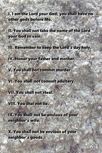 2020 Weekly Planner Religious Theme Ten Commandments Modern Stone
