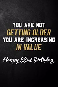 You Are Not Getting Older You Are Increasing In Value Happy 33rd Birthday
