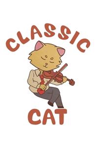 Violin Music Cat Notebook