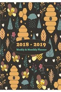 2018-2019 Weekly & Monthly Planner
